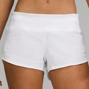Lululemon Speed Up Low-Rise Lined Short 2.5" in white